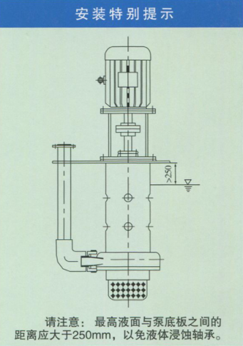 圖二液下泵安裝注意事項