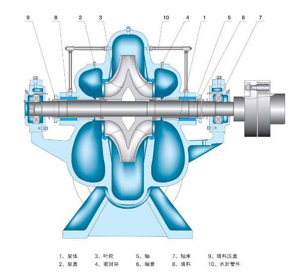 節(jié)能中開泵結構圖片